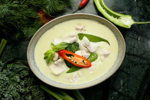 Chicken Bone Broth Green Curry