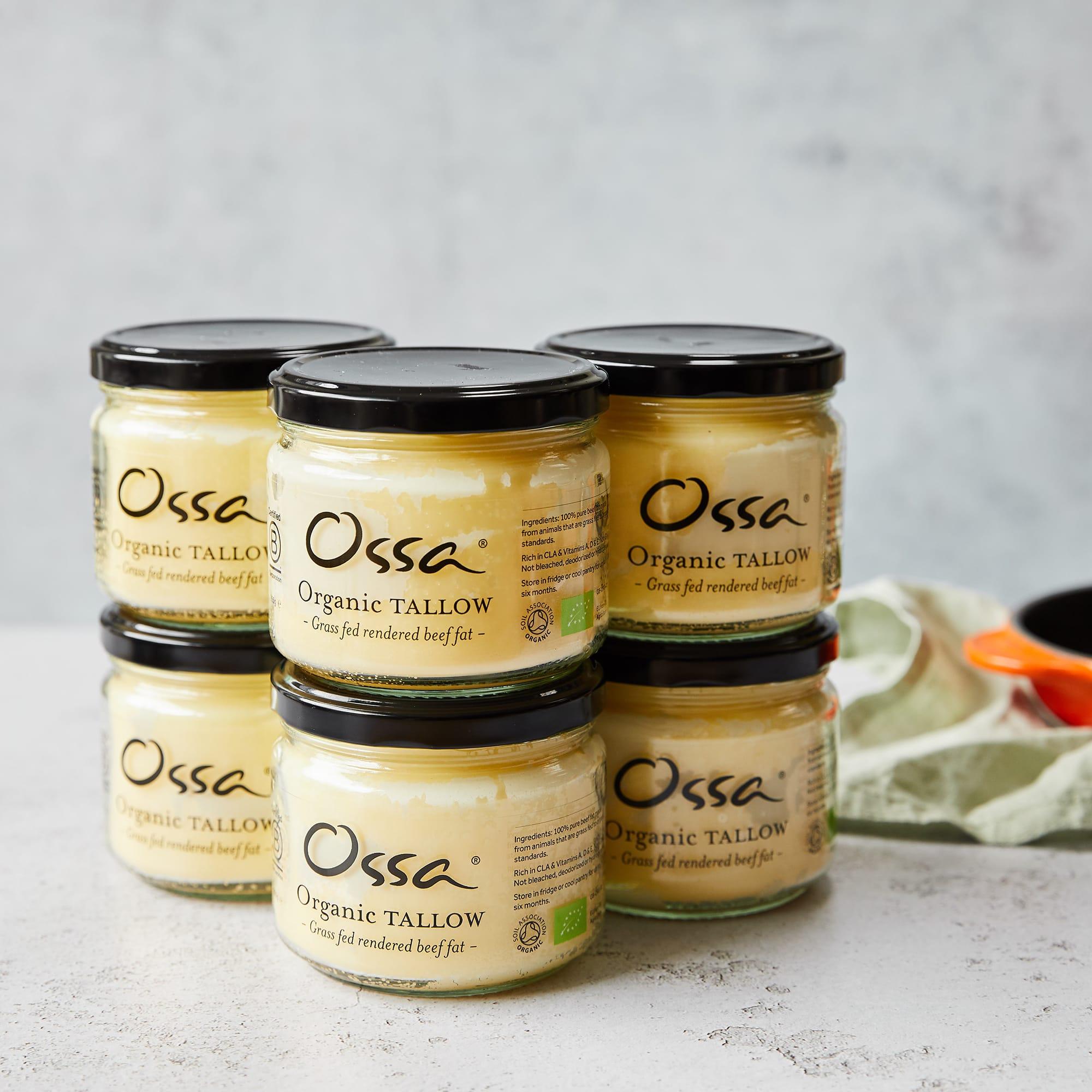 6 x Organic Tallow - Grass Fed Beef Fat - Ossa Organic
