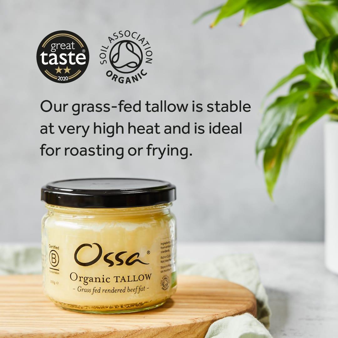 6 x Organic Tallow - Grass Fed Beef Fat - Ossa Organic